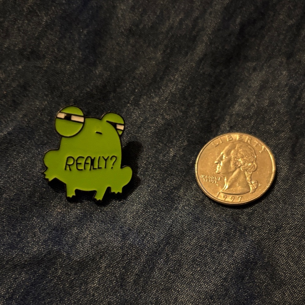 Green Frog Enamel Pin